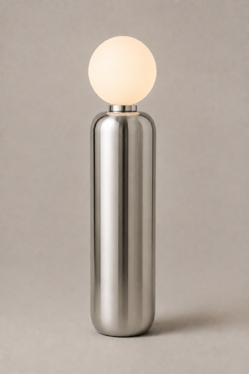 Torre Polished Stainless portable light, Call Me Anthony design.